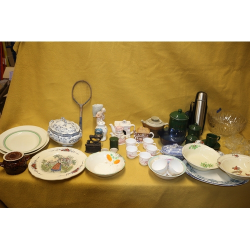 337 - Large Mixed Lot of Interesting Items including Various Aged Plates, Novelty Teapots and Other Items