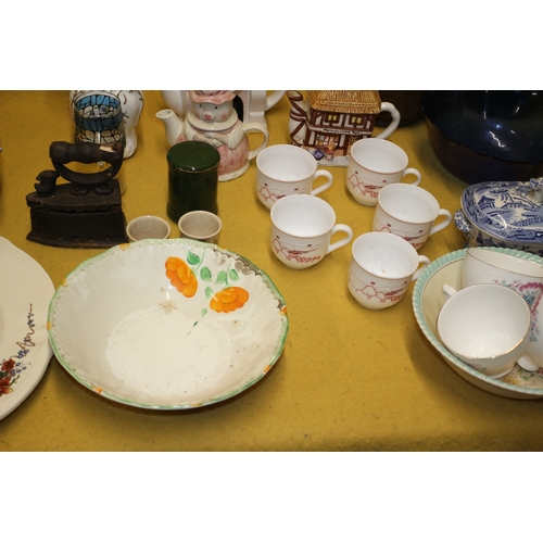 337 - Large Mixed Lot of Interesting Items including Various Aged Plates, Novelty Teapots and Other Items