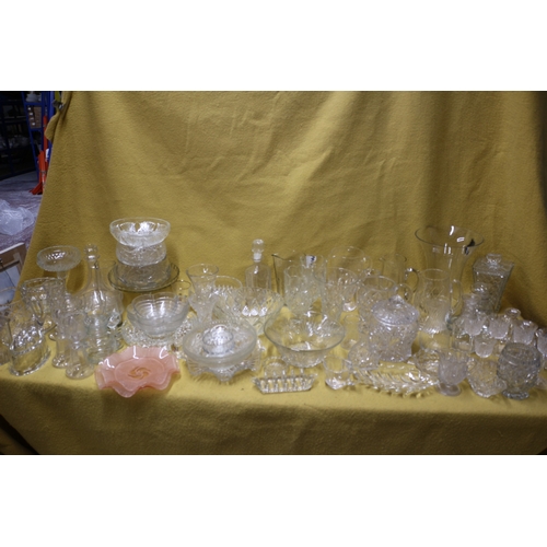 342 - Large Lot of Glassware including Crystal - Many are Vintage