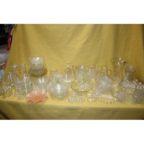 342 - Large Lot of Glassware including Crystal - Many are Vintage