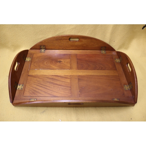 349 - Vintage Butlers Serving Tray with Folding Ends and Sides