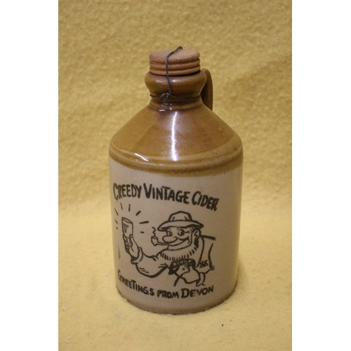 350 - Stoneware Bottle of Creedy Vintage Cider from Devon - Unopened