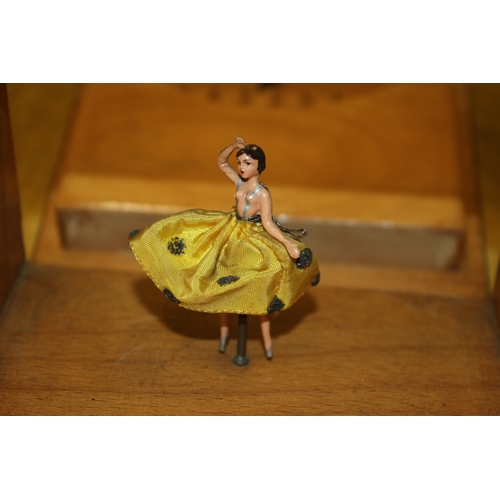 372 - Mid Century Musical Cigarette Holder with Dancing Lady