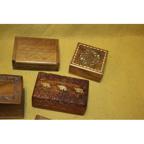 375 - Selection of Wooden Decorative Boxes