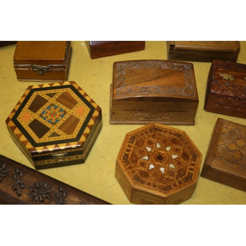 375 - Selection of Wooden Decorative Boxes