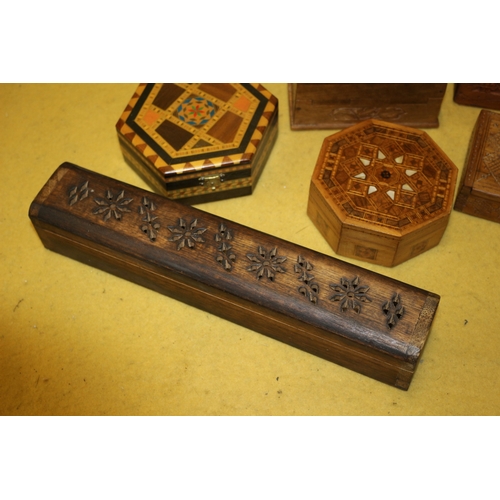 375 - Selection of Wooden Decorative Boxes