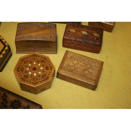 375 - Selection of Wooden Decorative Boxes