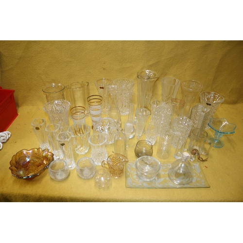 383 - Large amount of Glass Including Crystal, Doulton, Bohemia and More