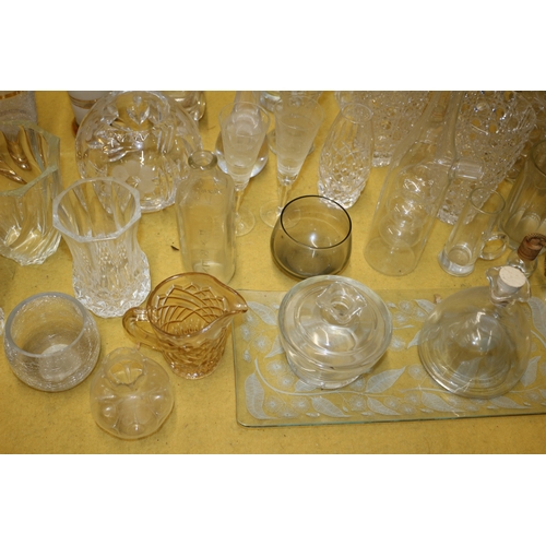 383 - Large amount of Glass Including Crystal, Doulton, Bohemia and More