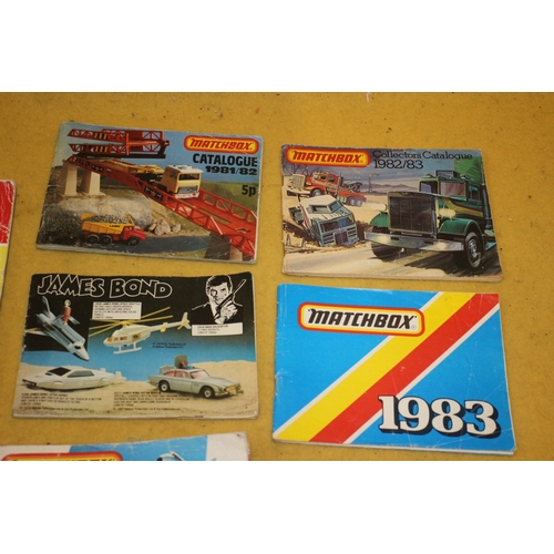 392 - Selection of 1970/80's Corgi, Matchbox, Britain's and Tri-ang Catalogues including James Bond Models