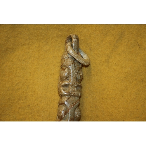 394 - Stone / Granite Aged Icon - 25cm Long including Ring