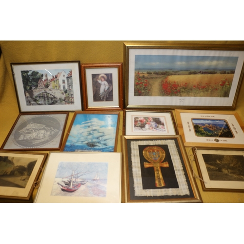 395 - Selection of Prints, Paintings and Egyptian Picture