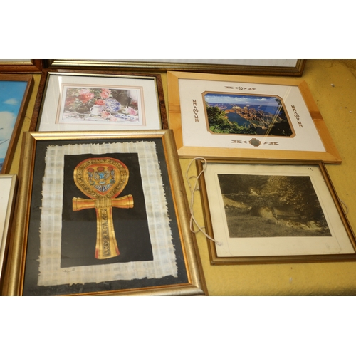 395 - Selection of Prints, Paintings and Egyptian Picture