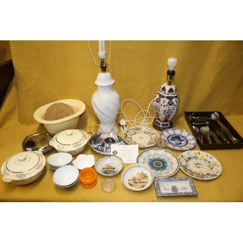 399 - Large Mixed Lot including Table Lamps, Oriental Plates and Collectors Plates plus More