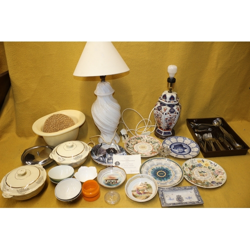 399 - Large Mixed Lot including Table Lamps, Oriental Plates and Collectors Plates plus More