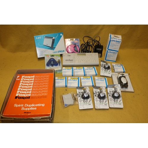 400 - Dymo Label Printer plus Several Tape Cassettes and Mini Speaker Balls