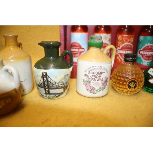 402 - Selection of Miniatures plus Stoneware Bottles