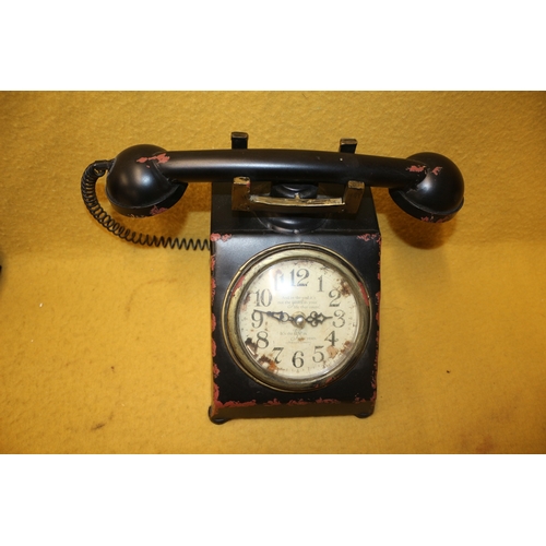 121 - Phone Style Clock, Working 20cm Tall