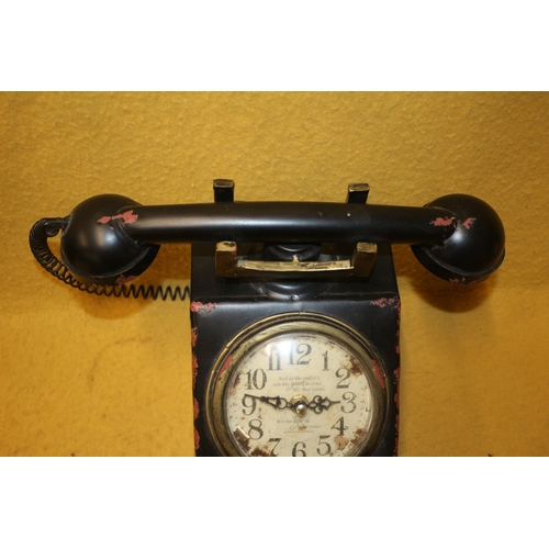 121 - Phone Style Clock, Working 20cm Tall