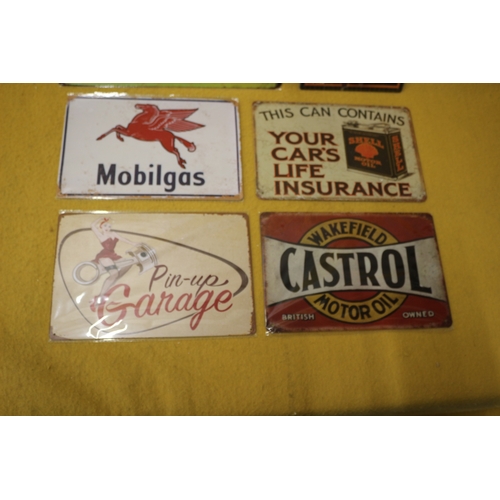 124 - 6 Motoring Related Signs, Largest is 40cm Wide