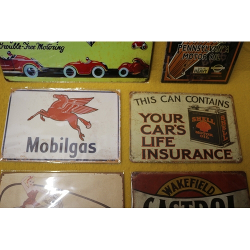 124 - 6 Motoring Related Signs, Largest is 40cm Wide