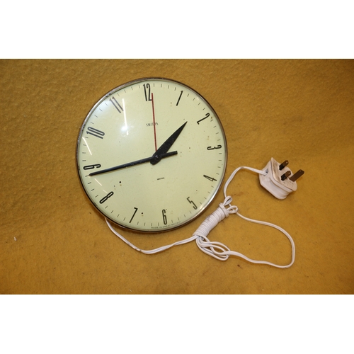 177 - Smiths Sectric Metal Edged Electric Wall Clock