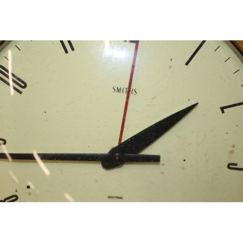 177 - Smiths Sectric Metal Edged Electric Wall Clock