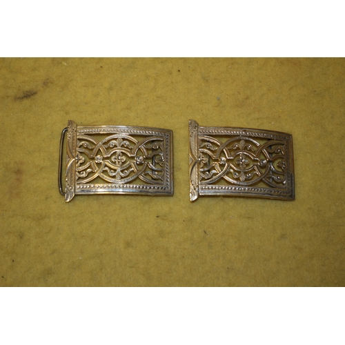 190 - 2 Metal Belt Buckles, 6cm Across