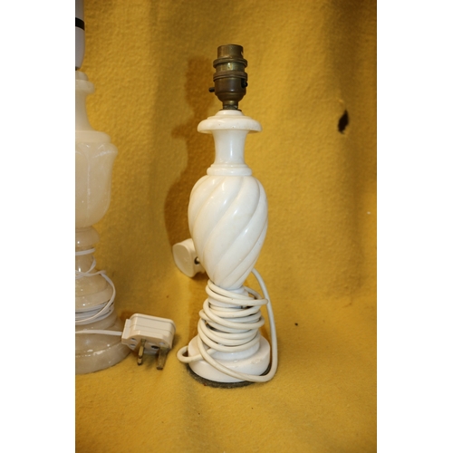 196 - x6 Lamp Bases Including Possible Marble, Tallest is 44cm