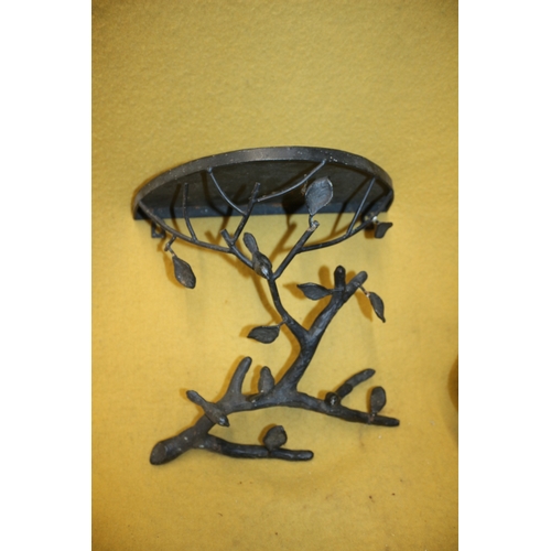 205 - Bird Wall Stand, 31cm Tall Plus Iron Stand