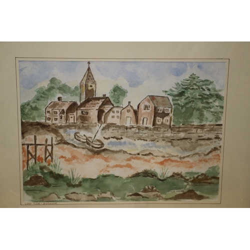 213 - Watercolour of a Low Tide Bosham By Sonia Webb, 55 x 45 CM