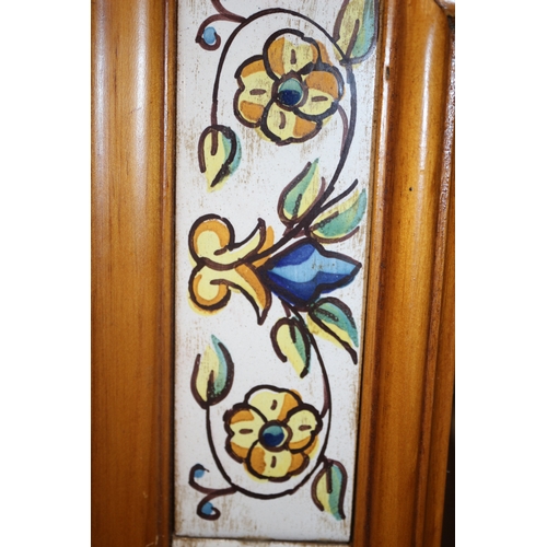 238 - Vintage Tile Edged Mirror, 64 x 49 cm Tall