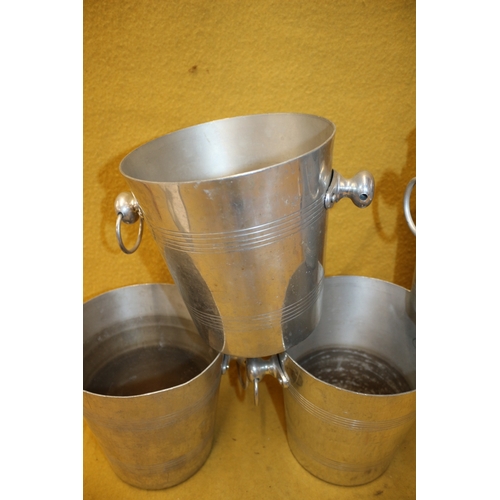 242 - 5x Ice Buckets Including Veuve Clicquot Ponsardin Champagne, Each 20cm Tall Approx