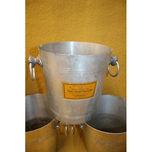 242 - 5x Ice Buckets Including Veuve Clicquot Ponsardin Champagne, Each 20cm Tall Approx