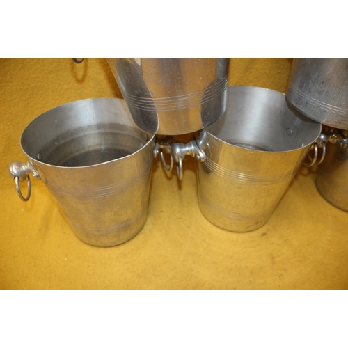 242 - 5x Ice Buckets Including Veuve Clicquot Ponsardin Champagne, Each 20cm Tall Approx