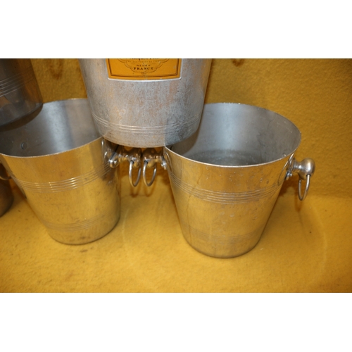 242 - 5x Ice Buckets Including Veuve Clicquot Ponsardin Champagne, Each 20cm Tall Approx