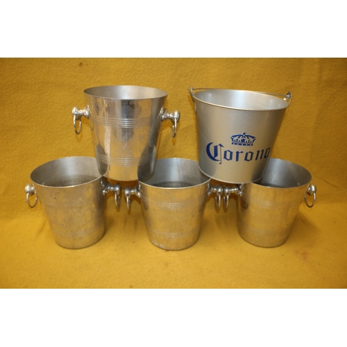 243 - x5 Ice Buckets Including Corona