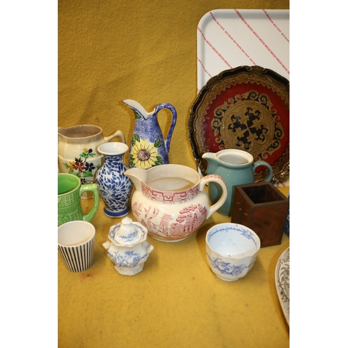 256 - Mixed Lot Including Jugs, Trays etc