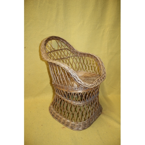 261 - Vintage Small Wicker Chair