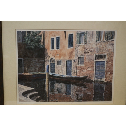 275 - Large Limited Edition Print of a Venetian Scene, Morning Light, 75 x 62 cm