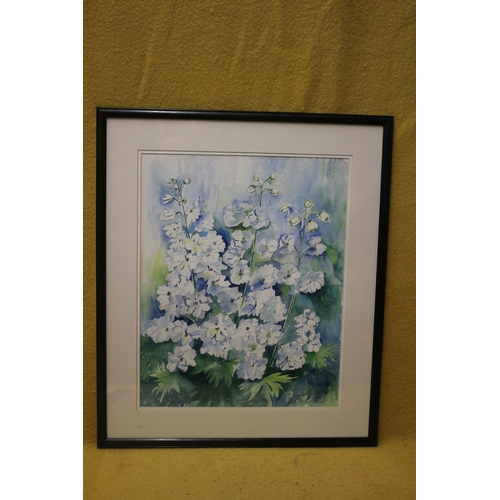 281 - Large Watercolour of Flowers, 66 x 56 cm