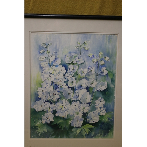 281 - Large Watercolour of Flowers, 66 x 56 cm