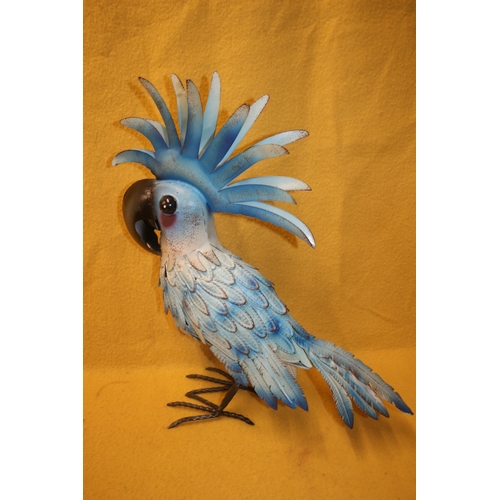 76 - Large Metal Parrot, 54cm Tall