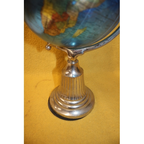 93 - World Globe on Stand, 40cm Tall