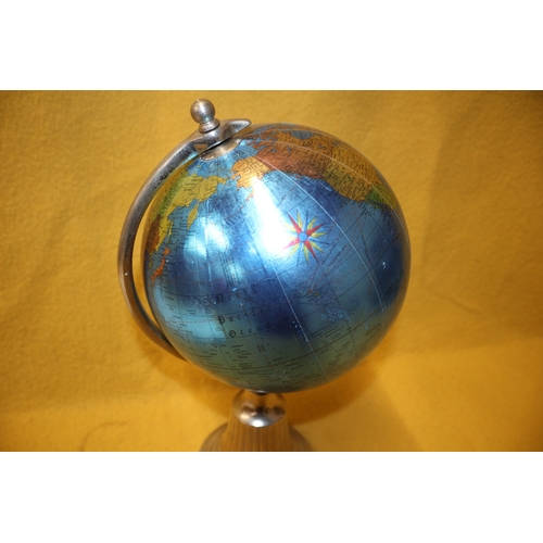 93 - World Globe on Stand, 40cm Tall