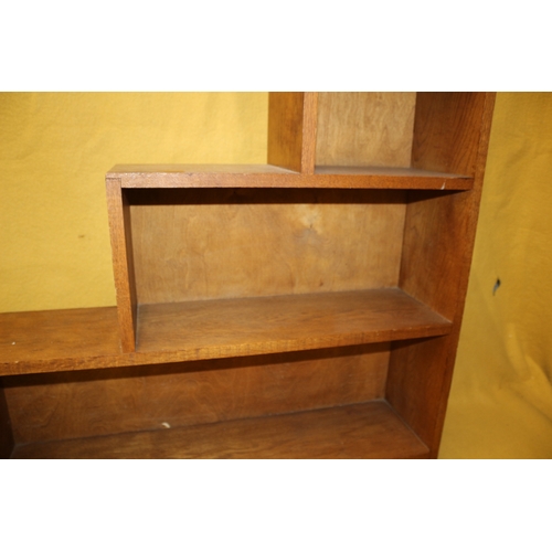 452 - Vintage Solid Wood Step Bookcase