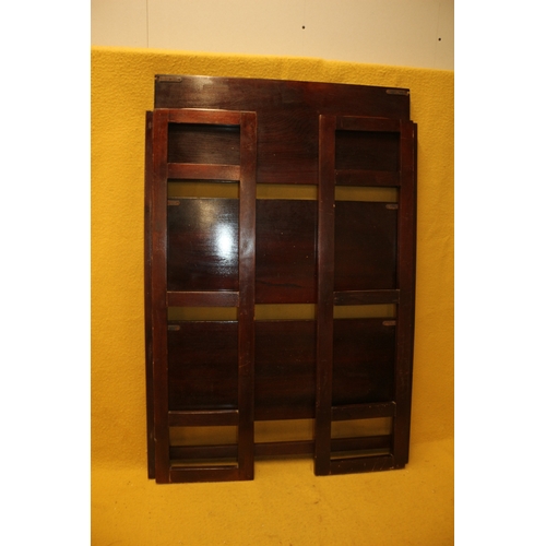 480 - Romanian Made Solid Wood Folding Shelf Unit - 103cm Tall