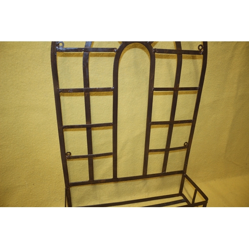 495 - Nice Metal Wall Hanging Garden Plant Pot Rack in the Style of an Archway - 80cm Tall