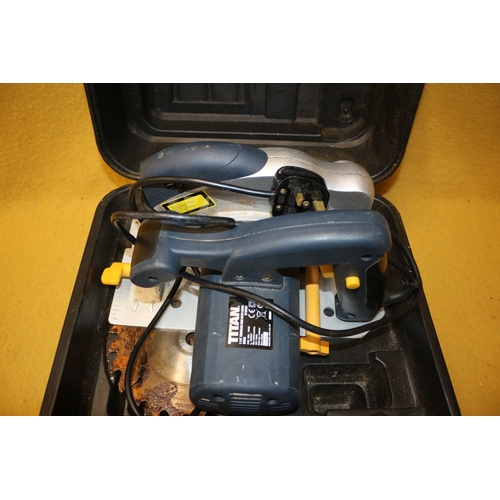 502 - Large Titan Circular Saw with Laser in Box