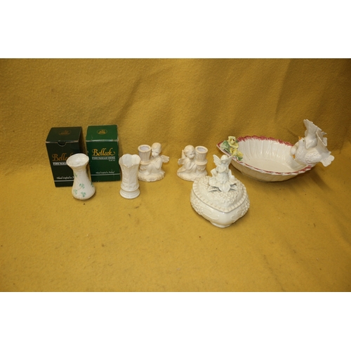 505 - Very Nice Selection of Belleek Vases plus other Chinaware